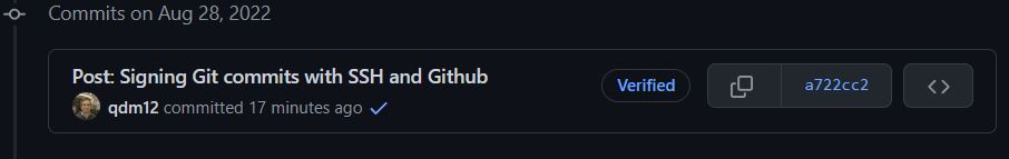 Github commit verified badge